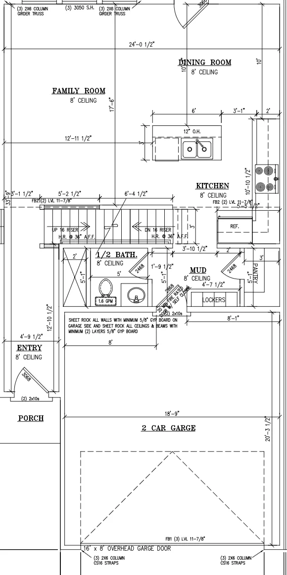 Loveless Estates townhome floorplan