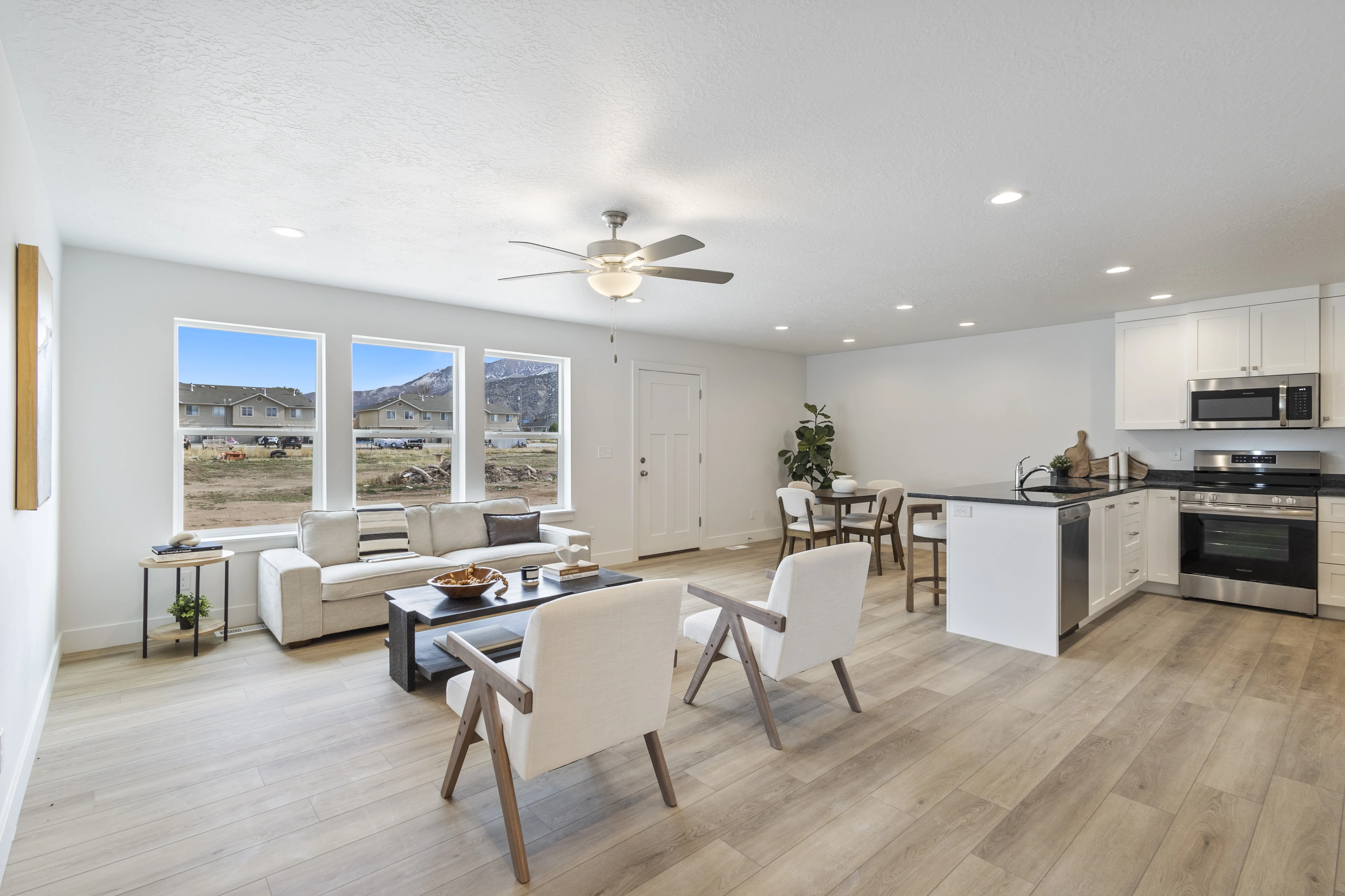 Living Room in new construction townhomes